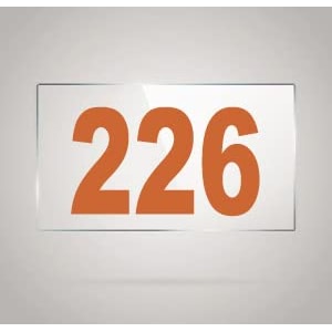 numberplate 226 room hotel hospital lodgeapartment flatdoor nocollege library rack numbers warehouseacrylic white board fixed with brown color pvc waterproof sticker