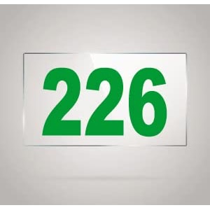 numberplate 226 room hotel hospital lodgeapartment flatdoor nocollege library rack numbers warehouseacrylic white board fixed with green color pvc waterproof sticker