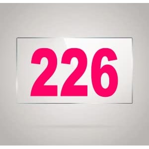 numberplate 226 room hotel hospital lodgeapartment flatdoor nocollege library rack numbers warehouseacrylic white board fixed with pink color pvc waterproof sticker