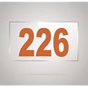 Numberplate 226 Room, Hotel, Hospital, Lodge,Apartment, Flat,Door No,College, Library, Rack Numbers Warehouse,Acrylic White Board Fixed with Brown Color PVC Waterproof Sticker