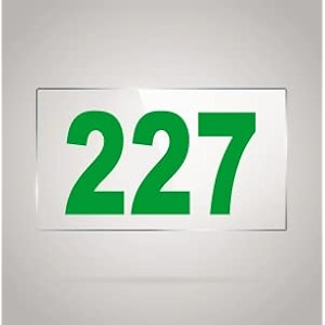 numberplate 227 room hotel hospital lodgeapartment flatdoor nocollege library rack numbers warehouseacrylic white board fixed with green color pvc waterproof sticker