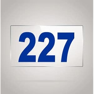 numberplate 227 room hotel hospital lodgeapartment flatdoor nocollege library rack numbers warehouseacrylic white board fixed with blue color pvc waterproof sticker