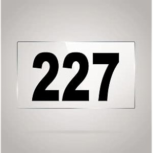 numberplate 227 room hotel hospital lodgeapartment flatdoor nocollege library rack numbers warehouseacrylic white board fixed with blackcolor pvc waterproof sticker