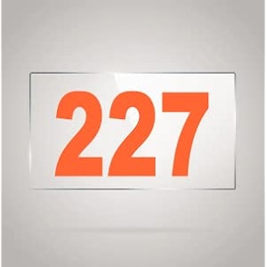 numberplate 227 room hotel hospital lodgeapartment flatdoor nocollege library rack numbers warehouseacrylic white board fixed with orange color pvc waterproof sticker