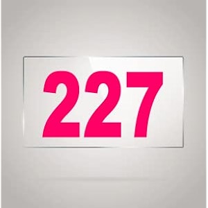numberplate 227 room hotel hospital lodgeapartment flatdoor nocollege library rack numbers warehouseacrylic white board fixed with pink color pvc waterproof sticker