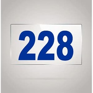 numberplate 228 room hotel hospital lodgeapartment flatdoor nocollege library rack numbers warehouseacrylic white board fixed with blue color pvc waterproof sticker