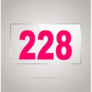 numberplate 228 room hotel hospital lodgeapartment flatdoor nocollege library rack numbers warehouseacrylic white board fixed with pink color pvc waterproof sticker