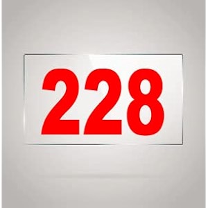 numberplate 228 room hotel hospital lodgeapartment flatdoor nocollege library rack numbers warehouseacrylic white board fixed with red color pvc waterproof sticker
