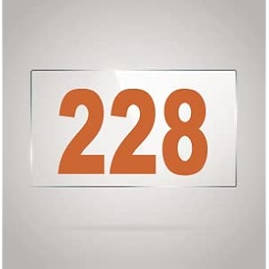 numberplate 228 room hotel hospital lodgeapartment flatdoor nocollege library rack numbers warehouseacrylic white board fixed with brown color pvc waterproof sticker