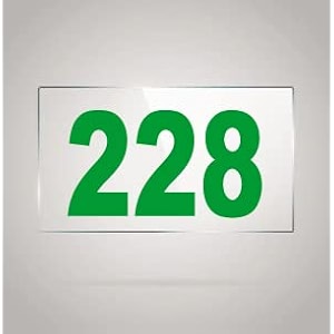 numberplate 228 room hotel hospital lodgeapartment flatdoor nocollege library rack numbers warehouseacrylic white board fixed with green color pvc waterproof sticker
