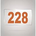 Numberplate 228 Room, Hotel, Hospital, Lodge,Apartment, Flat,Door No,College, Library, Rack Numbers Warehouse,Acrylic White Board Fixed with Brown Color PVC Waterproof Sticker