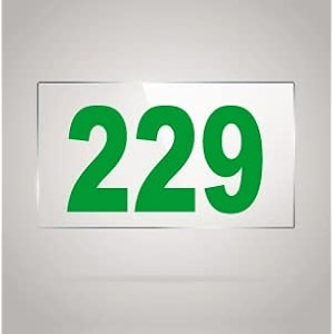 numberplate 229 room hotel hospital lodgeapartment flatdoor nocollege library rack numbers warehouseacrylic white board fixed with green color pvc waterproof sticker
