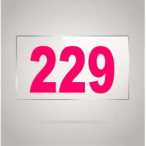 numberplate 229 room hotel hospital lodgeapartment flatdoor nocollege library rack numbers warehouseacrylic white board fixed with pink color pvc waterproof sticker