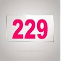 Numberplate 229 Room, Hotel, Hospital, Lodge,Apartment, Flat,Door No,College, Library, Rack Numbers Warehouse,Acrylic White Board Fixed with Pink Color PVC Waterproof Sticker