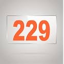 Numberplate 229 Room, Hotel, Hospital, Lodge,Apartment, Flat,Door No,College, Library, Rack Numbers Warehouse,Acrylic White Board Fixed with Orange Color PVC Waterproof Sticker