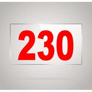 numberplate 230 room hotel hospital lodgeapartment flatdoor nocollege library rack numbers warehouseacrylic white board fixed with red color pvc waterproof sticker