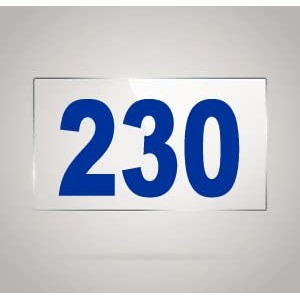 numberplate 230 room hotel hospital lodgeapartment flatdoor nocollege library rack numbers warehouseacrylic white board fixed with blue color pvc waterproof sticker