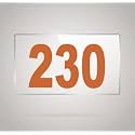 Numberplate 230 Room, Hotel, Hospital, Lodge,Apartment, Flat,Door No,College, Library, Rack Numbers Warehouse,Acrylic White Board Fixed with Brown Color PVC Waterproof Sticker
