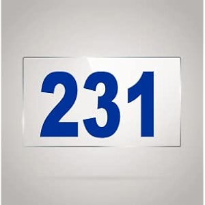 numberplate 231 room hotel hospital lodgeapartment flatdoor nocollege library rack numbers warehouseacrylic white board fixed with blue color pvc waterproof sticker