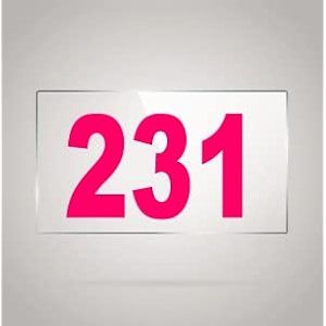 numberplate 231 room hotel hospital lodgeapartment flatdoor nocollege library rack numbers warehouseacrylic white board fixed with pink color pvc waterproof sticker