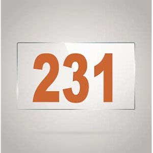 numberplate 231 room hotel hospital lodgeapartment flatdoor nocollege library rack numbers warehouseacrylic white board fixed with brown color pvc waterproof sticker