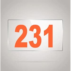 numberplate 231 room hotel hospital lodgeapartment flatdoor nocollege library rack numbers warehouseacrylic white board fixed with orange color pvc waterproof sticker