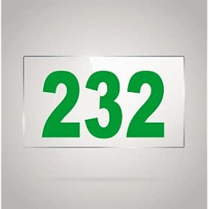 numberplate 232 room hotel hospital lodgeapartment flatdoor nocollege library rack numbers warehouseacrylic white board fixed with green color pvc waterproof sticker