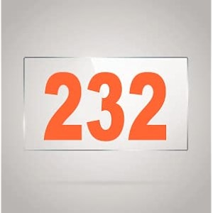 numberplate 232 room hotel hospital lodgeapartment flatdoor nocollege library rack numbers warehouseacrylic white board fixed with orange color pvc waterproof sticker