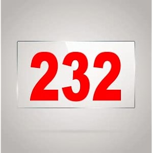 numberplate 232 room hotel hospital lodgeapartment flatdoor nocollege library rack numbers warehouseacrylic white board fixed with red color pvc waterproof sticker