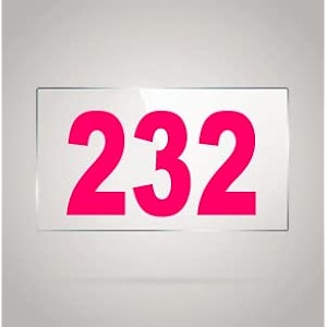 numberplate 232 room hotel hospital lodgeapartment flatdoor nocollege library rack numbers warehouseacrylic white board fixed with pink color pvc waterproof sticker