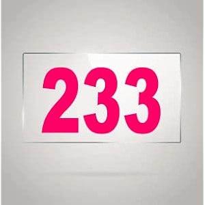 numberplate 233 room hotel hospital lodgeapartment flatdoor nocollege library rack numbers warehouseacrylic white board fixed with pink color pvc waterproof sticker