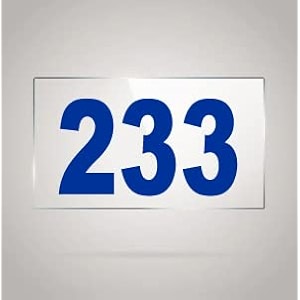 numberplate 233 room hotel hospital lodgeapartment flatdoor nocollege library rack numbers warehouseacrylic white board fixed with blue color pvc waterproof sticker