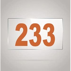 numberplate 233 room hotel hospital lodgeapartment flatdoor nocollege library rack numbers warehouseacrylic white board fixed with brown color pvc waterproof sticker