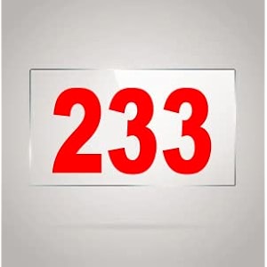 numberplate 233 room hotel hospital lodgeapartment flatdoor nocollege library rack numbers warehouseacrylic white board fixed with red color pvc waterproof sticker