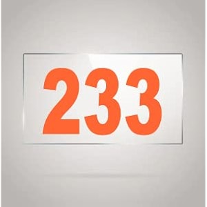 numberplate 233 room hotel hospital lodgeapartment flatdoor nocollege library rack numbers warehouseacrylic white board fixed with orange color pvc waterproof sticker