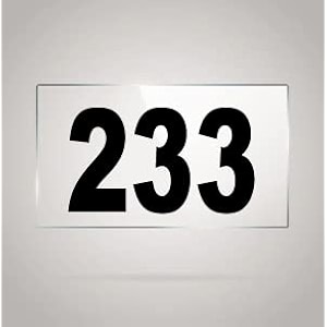 numberplate 233 room hotel hospital lodgeapartment flatdoor nocollege library rack numbers warehouseacrylic white board fixed with blackcolor pvc waterproof sticker