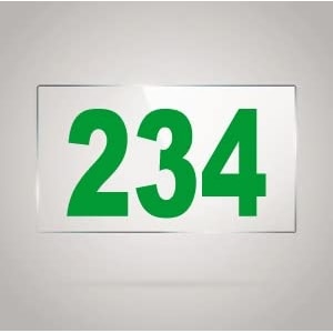 numberplate 234 room hotel hospital lodgeapartment flatdoor nocollege library rack numbers warehouseacrylic white board fixed with green color pvc waterproof sticker