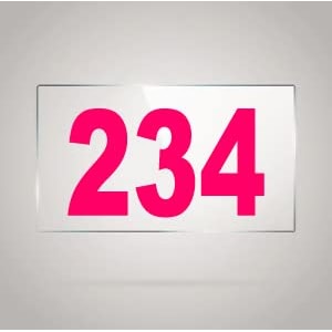 numberplate 234 room hotel hospital lodgeapartment flatdoor nocollege library rack numbers warehouseacrylic white board fixed with pink color pvc waterproof sticker