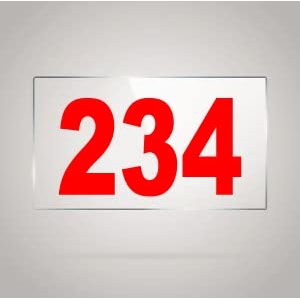 numberplate 234 room hotel hospital lodgeapartment flatdoor nocollege library rack numbers warehouseacrylic white board fixed with red color pvc waterproof sticker