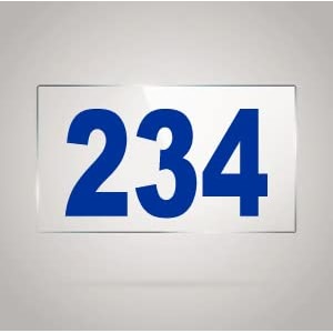 numberplate 234 room hotel hospital lodgeapartment flatdoor nocollege library rack numbers warehouseacrylic white board fixed with blue color pvc waterproof sticker