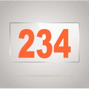 numberplate 234 room hotel hospital lodgeapartment flatdoor nocollege library rack numbers warehouseacrylic white board fixed with orange color pvc waterproof sticker