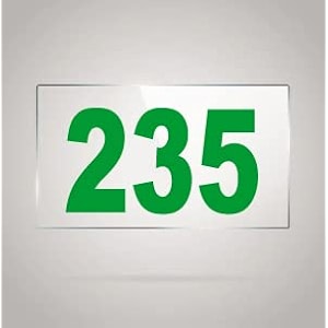 numberplate 235 room hotel hospital lodgeapartment flatdoor nocollege library rack numbers warehouseacrylic white board fixed with green color pvc waterproof sticker