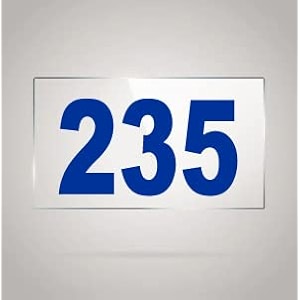 numberplate 235 room hotel hospital lodgeapartment flatdoor nocollege library rack numbers warehouseacrylic white board fixed with blue color pvc waterproof sticker