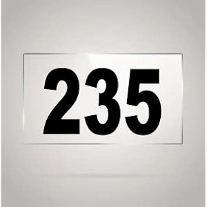 numberplate 235 room hotel hospital lodgeapartment flatdoor nocollege library rack numbers warehouseacrylic white board fixed with blackcolor pvc waterproof sticker