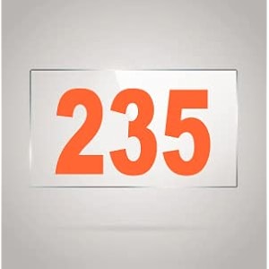 numberplate 235 room hotel hospital lodgeapartment flatdoor nocollege library rack numbers warehouseacrylic white board fixed with orange color pvc waterproof sticker
