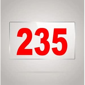 numberplate 235 room hotel hospital lodgeapartment flatdoor nocollege library rack numbers warehouseacrylic white board fixed with red color pvc waterproof sticker
