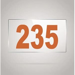 numberplate 235 room hotel hospital lodgeapartment flatdoor nocollege library rack numbers warehouseacrylic white board fixed with brown color pvc waterproof sticker
