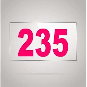 numberplate 235 room hotel hospital lodgeapartment flatdoor nocollege library rack numbers warehouseacrylic white board fixed with pink color pvc waterproof sticker