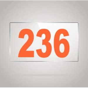 numberplate 236 room hotel hospital lodgeapartment flatdoor nocollege library rack numbers warehouseacrylic white board fixed with orange color pvc waterproof sticker