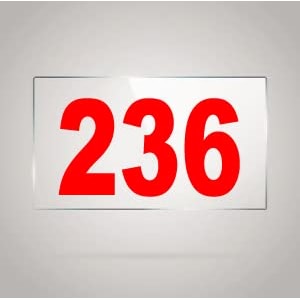 numberplate 236 room hotel hospital lodgeapartment flatdoor nocollege library rack numbers warehouseacrylic white board fixed with red color pvc waterproof sticker